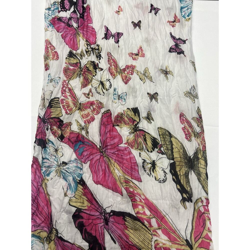 Womens Butterfly Scarf Feminine Pink Fairy Lightweight - Picture 2 of 4
